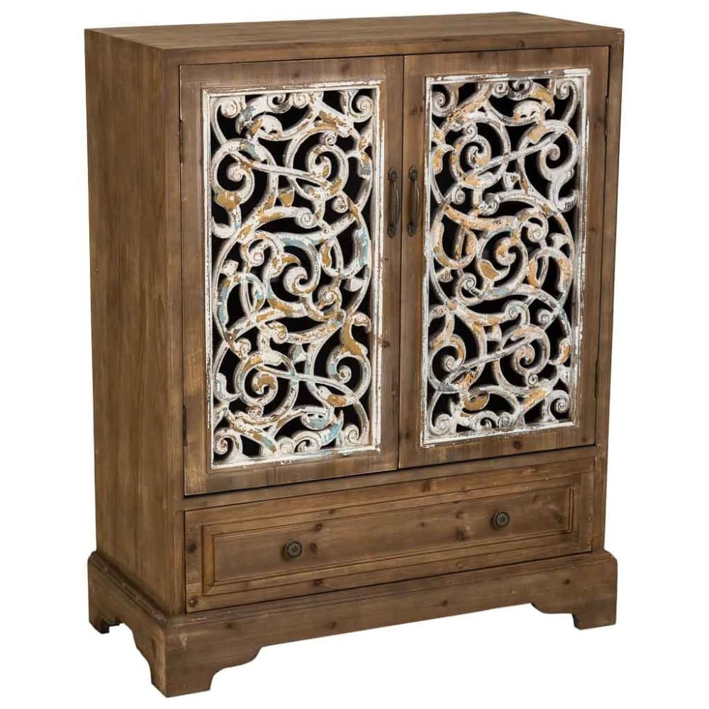 Wanderlust deco Schrank aus Holz und Metall, 83x38x102, braun - Holz