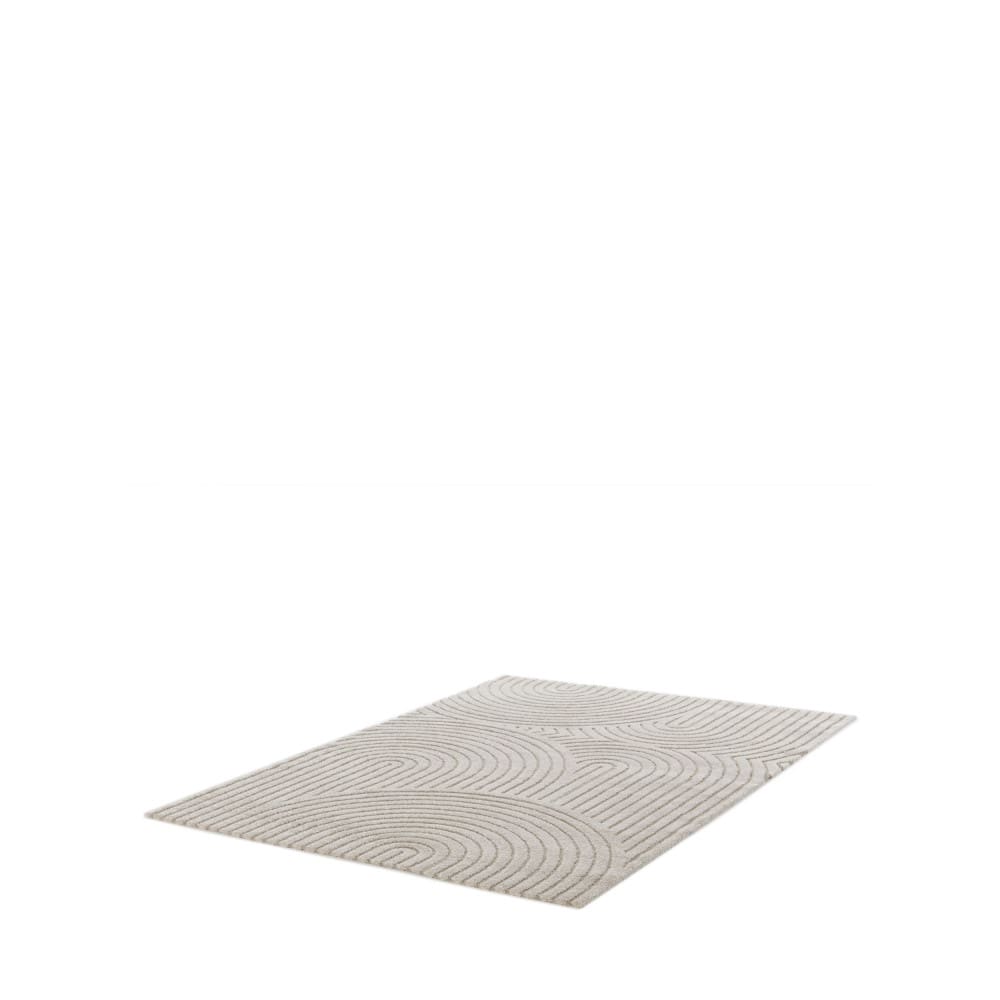 Tapis contemporain à motif géométrique - 120x170cm beige polypropylène — vue 3