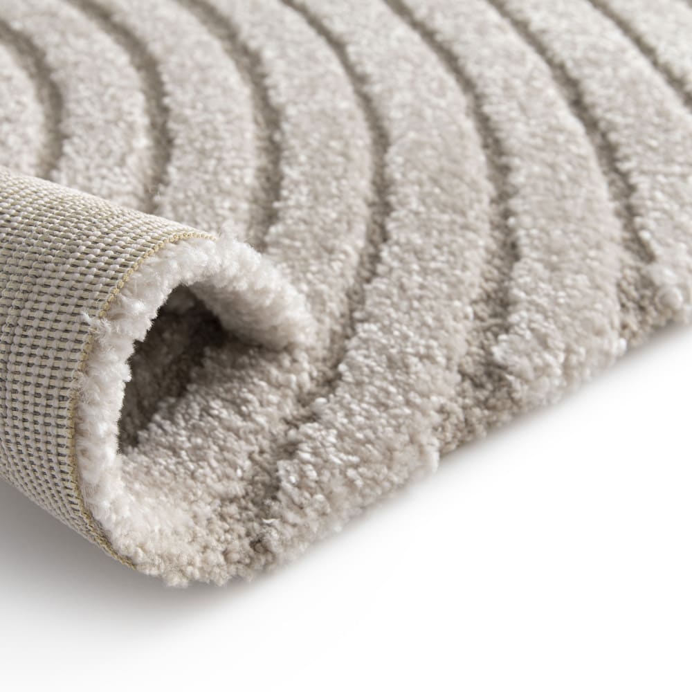 Tapis contemporain à motif géométrique - 120x170cm beige polypropylène — vue 4