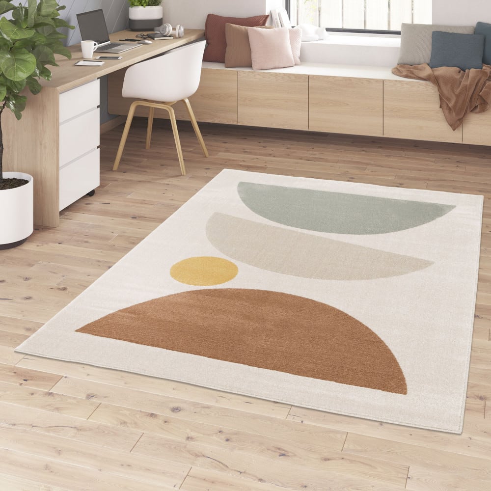 Tapis contemporain géométrique - 160x230cm multicolore polypropylène — vue 3