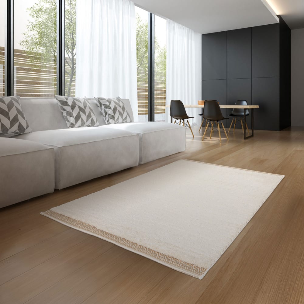 Tapis bohème - 160x230cm écru polypropylène — vue 3