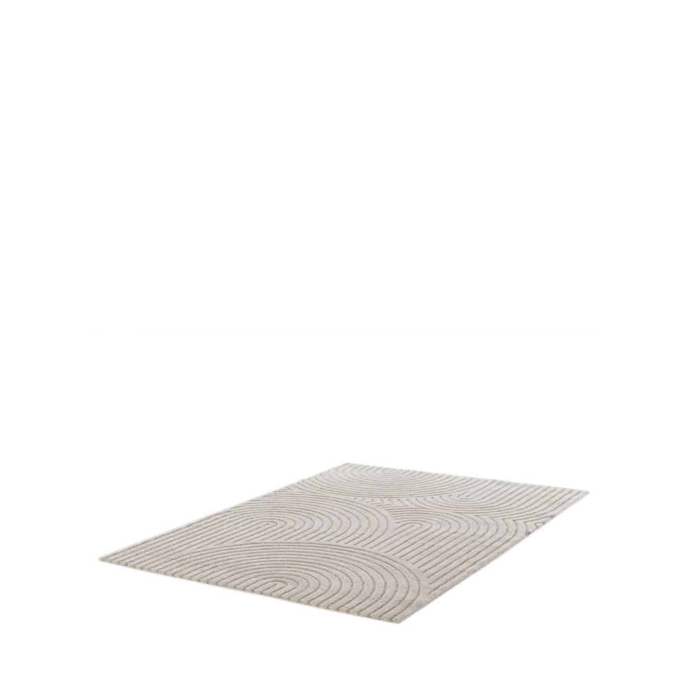 Tapis contemporain à motif géométrique - 200x290cm beige polypropylène — vue 4