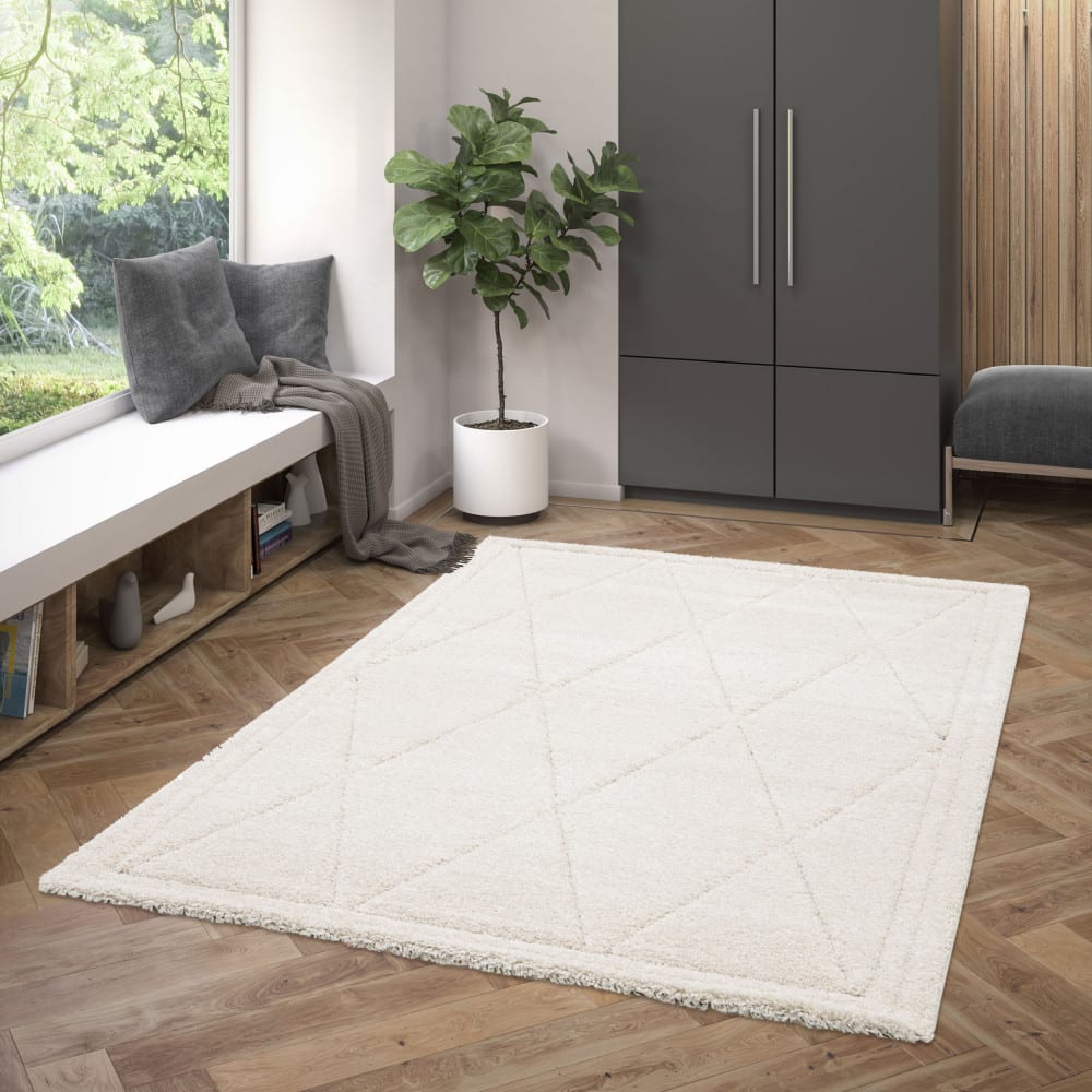 Tapis d’inspiration berbère - 160x230cm écru polypropylène — vue 3