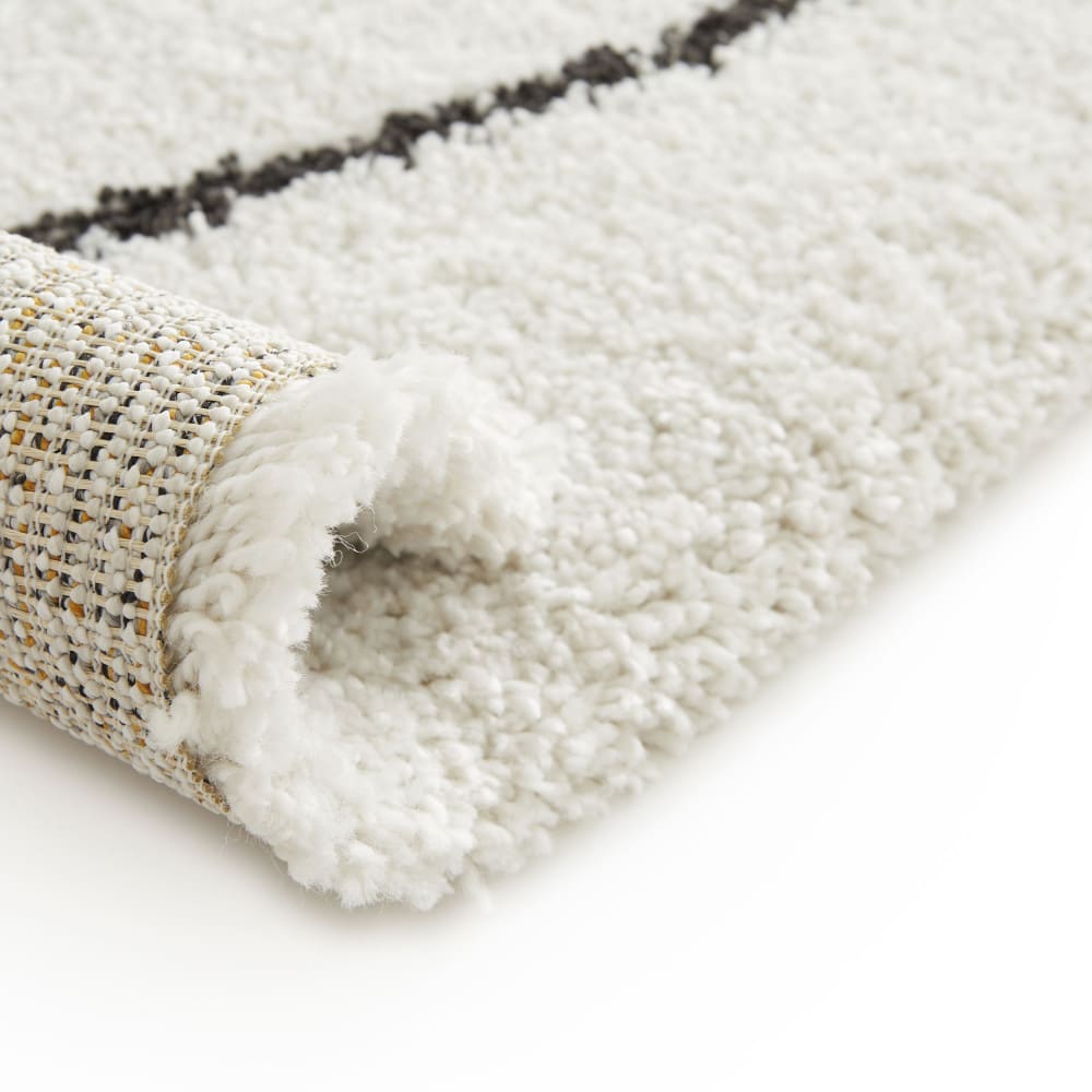 Tapis contemporain à motif organique - 120x170cm beige polypropylène — vue 4