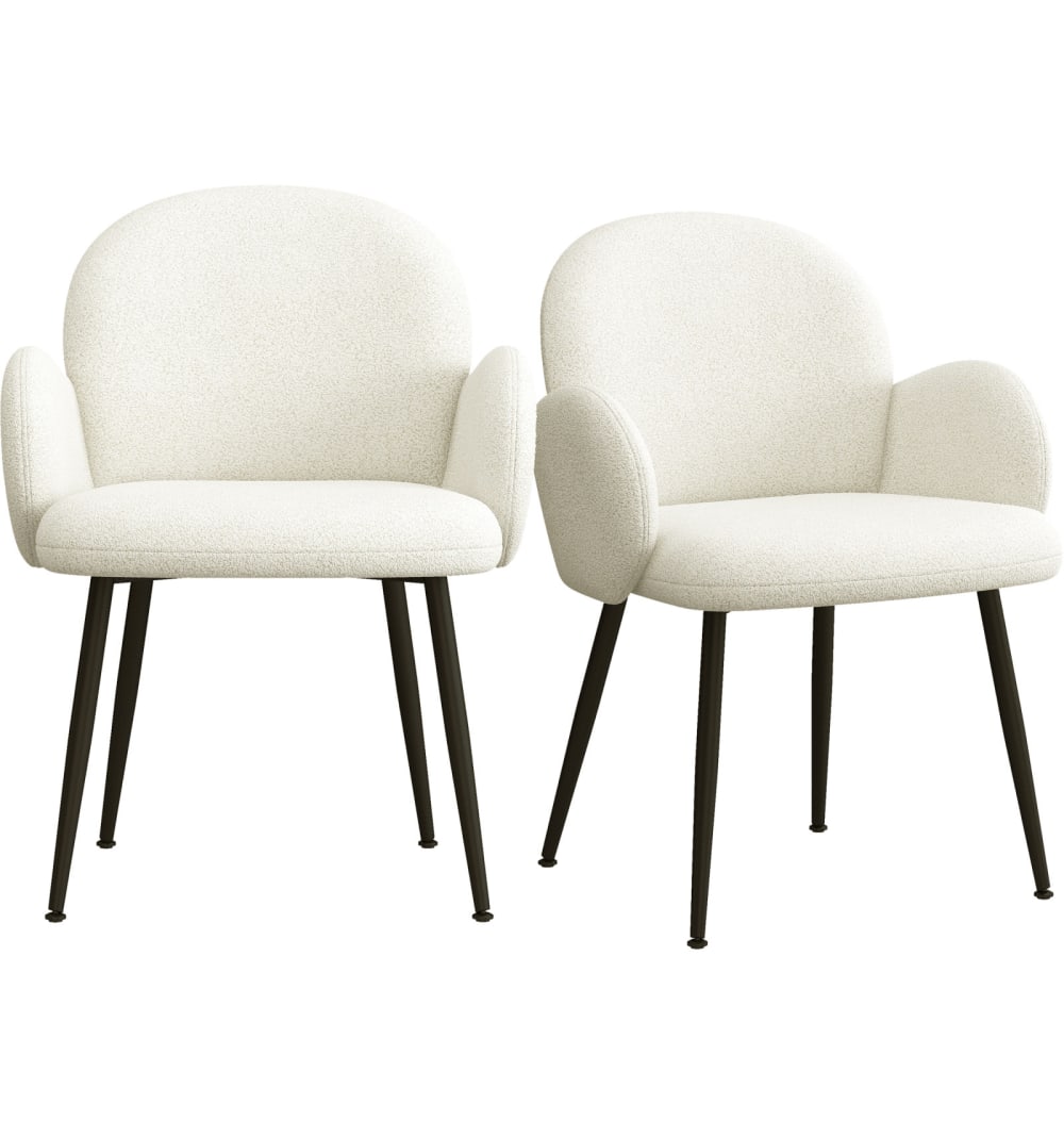 Chaise en tissu Cozy Ecru (x2)