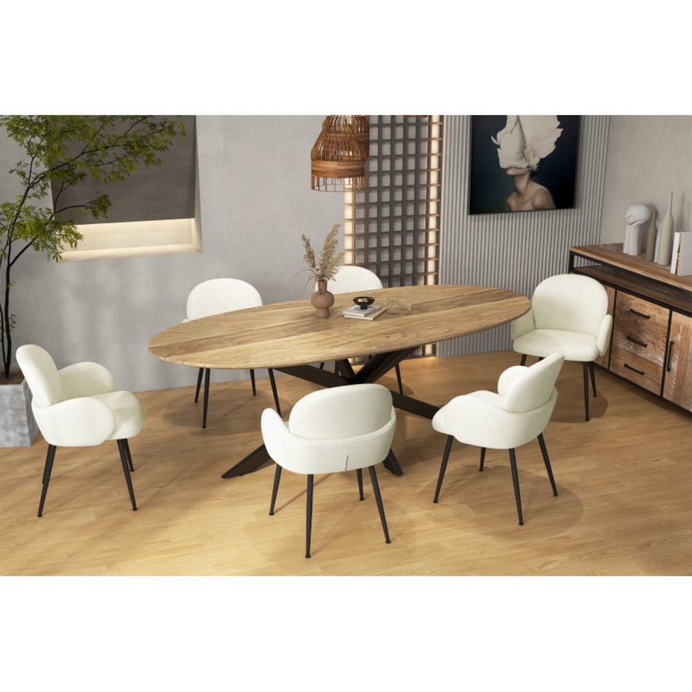 Stoffstuhl Cozy Ecru (x2) - Maisons Du Monde