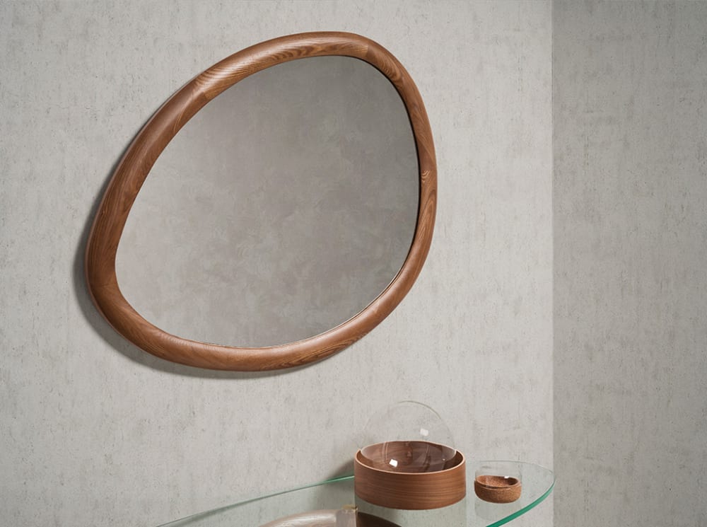 Miroir mural organique noyer - Maisons du Monde
