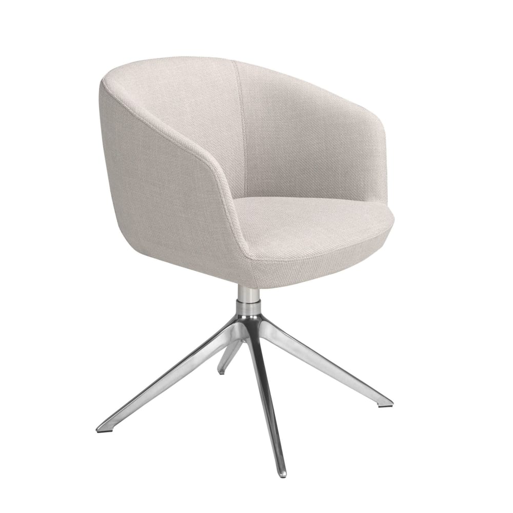 Chaise pivotante en tissu gris clair