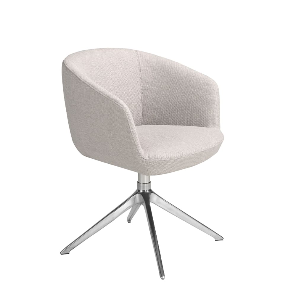 chaise tournante en tissu