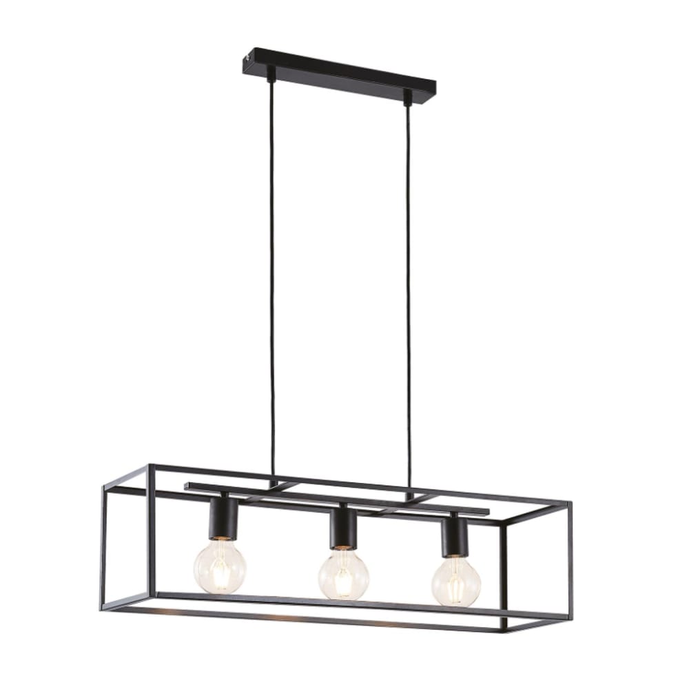 Lindby Pendelleuchte aus Metall, schwarz style modern - Metall