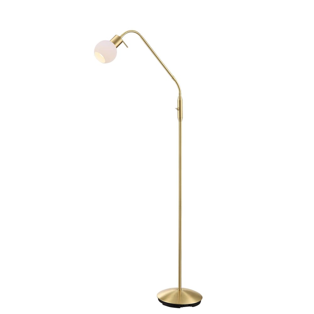 Stehlampe Aus Metall, Gold / Messing