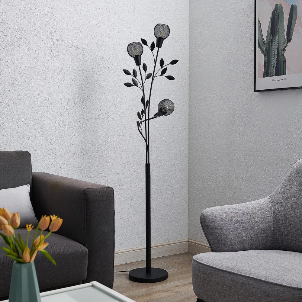 Lampadaire en métal noir - Maisons du Monde