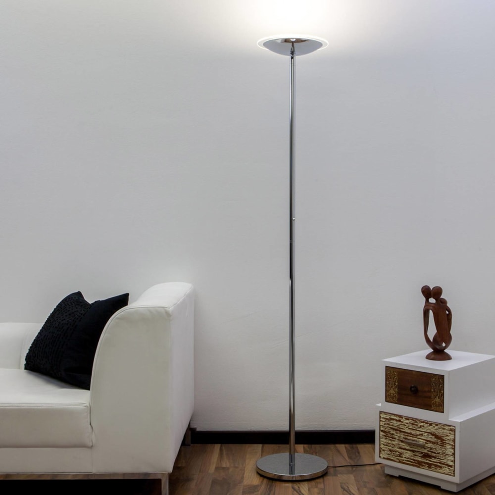 Lampadaire led en métal argent — vue 3