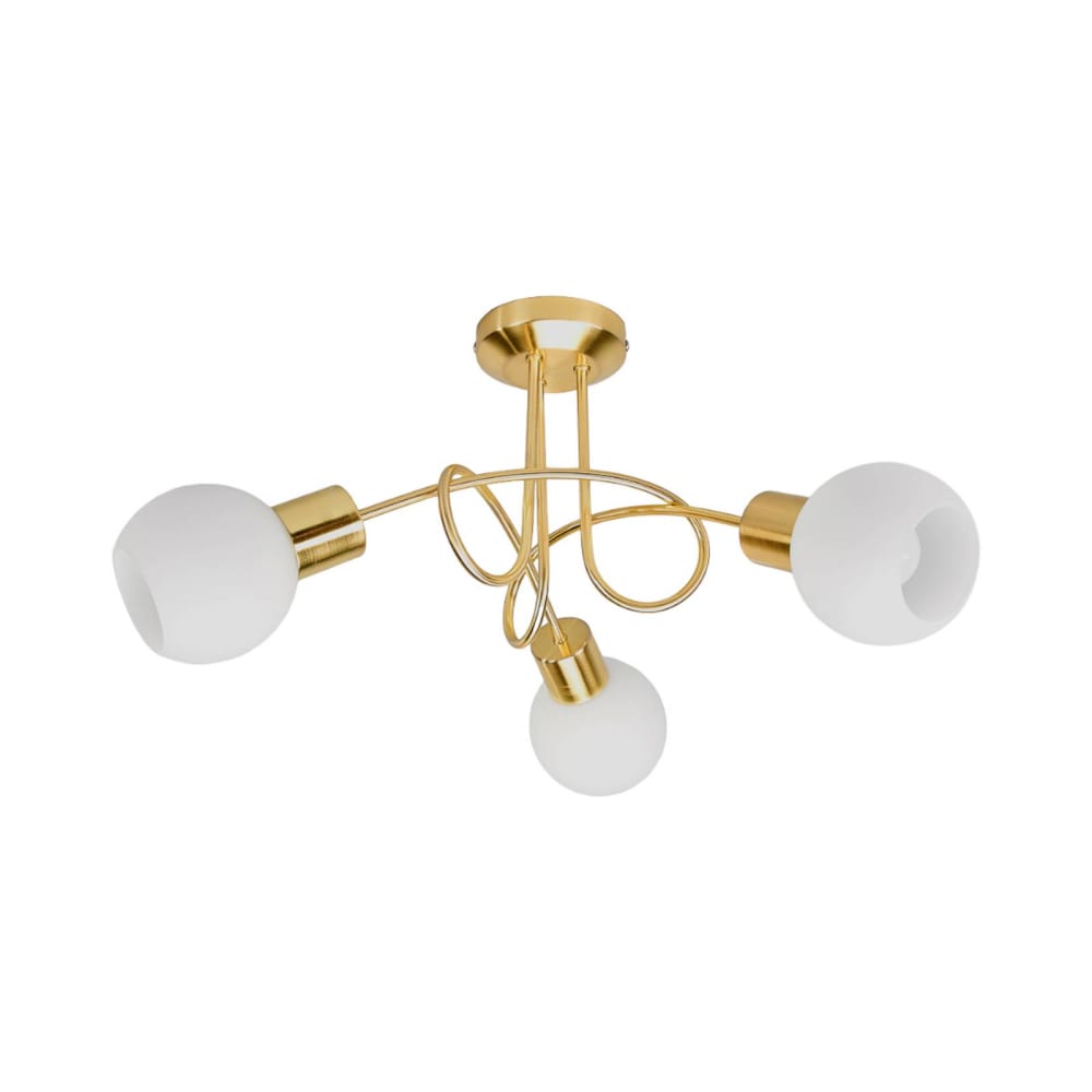 Plafonnier en Métal Doré