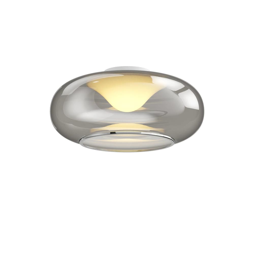 Lucande LED Deckenleuchte aus Glas, grau style modern - Glas
