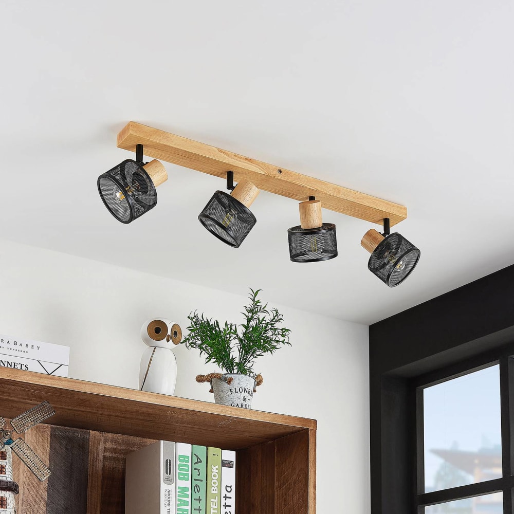 Spot en bois marron — vue 3