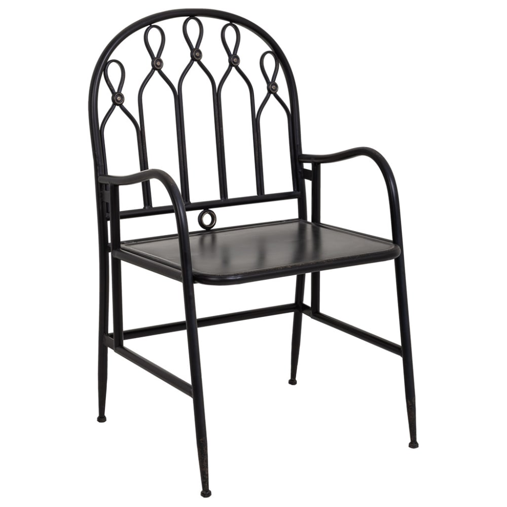 chaise en métal noir