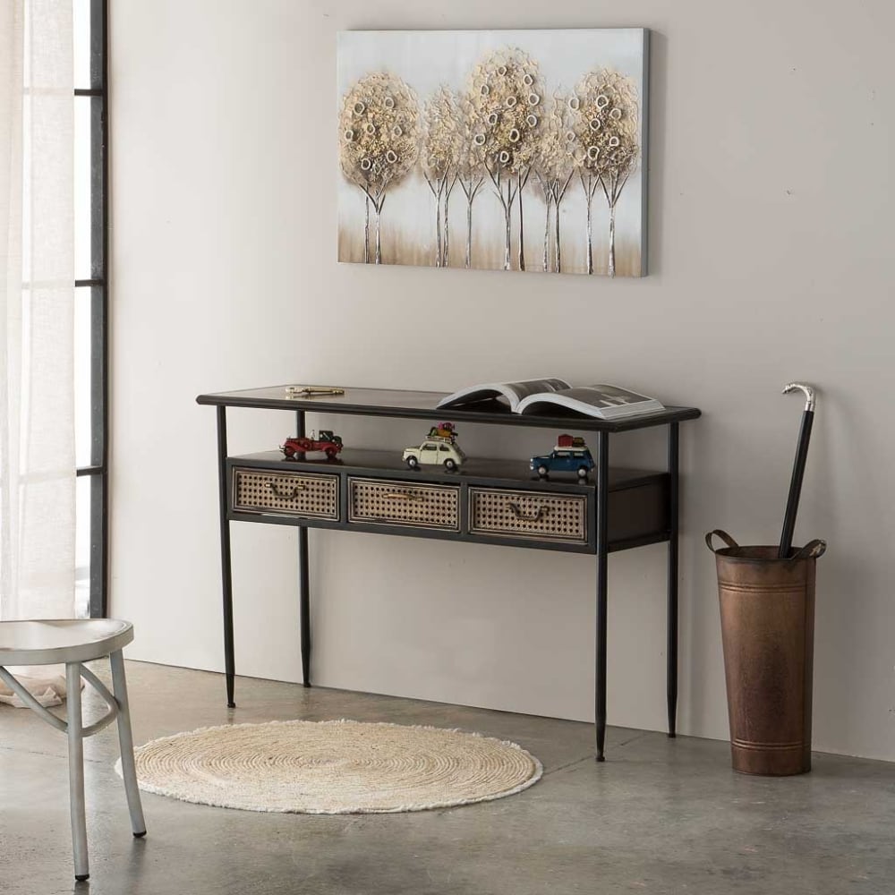 Console en métal marron 122x42x80h - Maisons du Monde