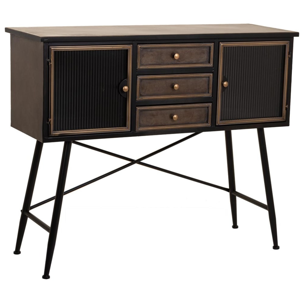 Wanderlust deco Metall Anrichte, 122x42x100, braun - Metall
