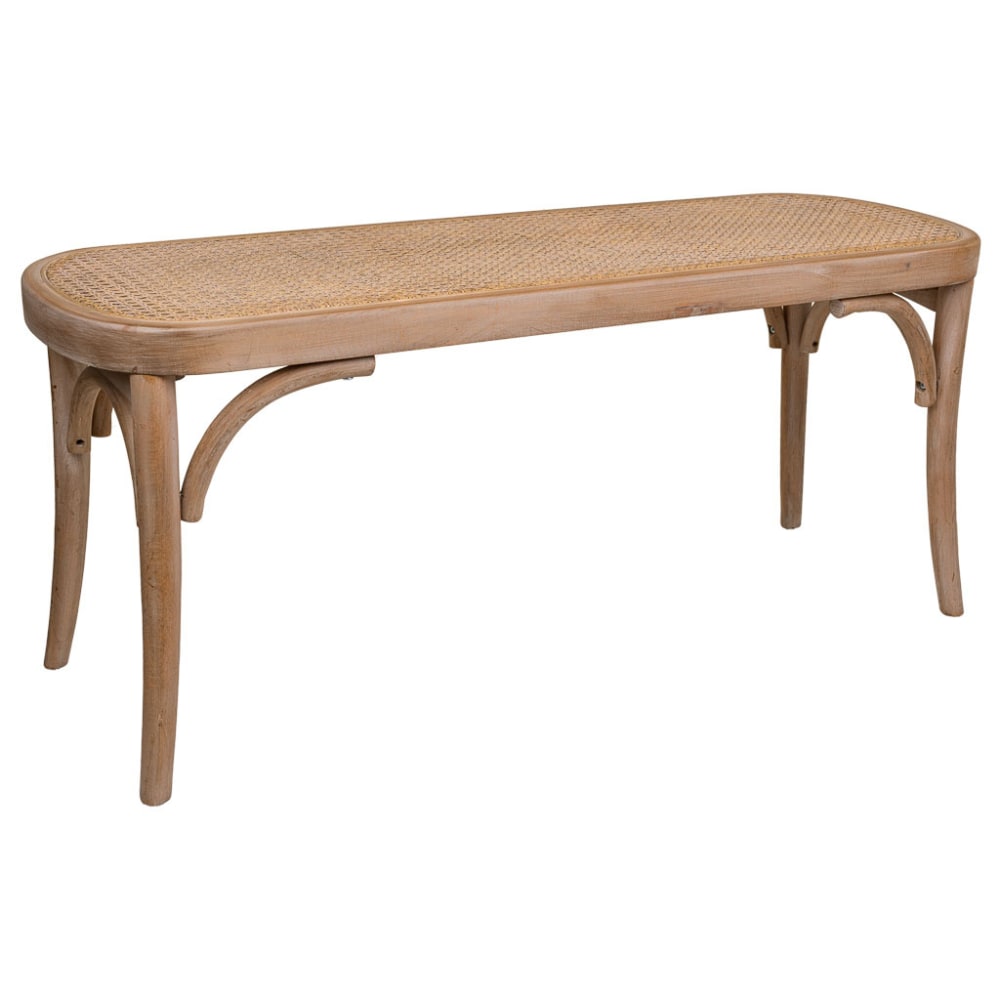 banc en bois avec grille