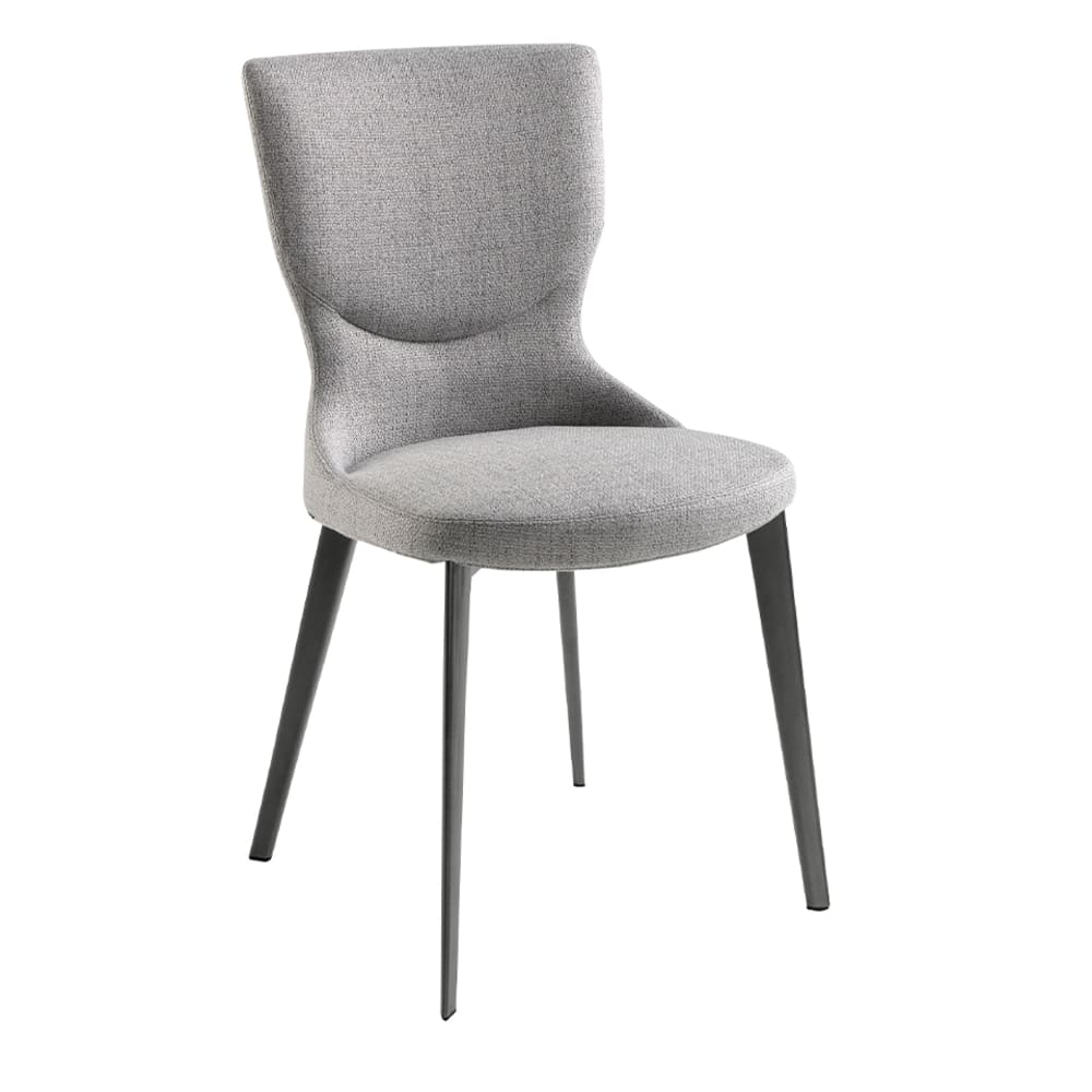 chaise en tissu gris