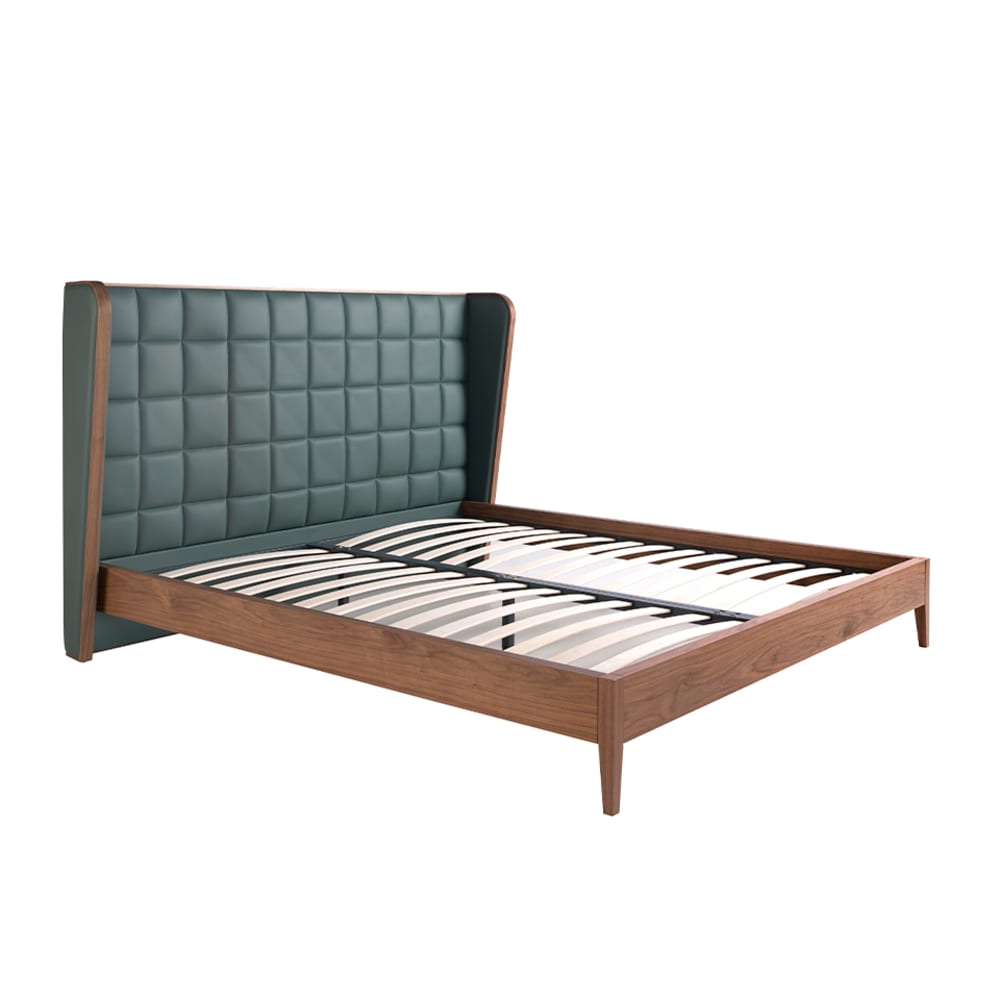 Angel Cerda Lit en simili cuir vert foncé style contemporain - Pvc - Poly Chlorure De Vinyle