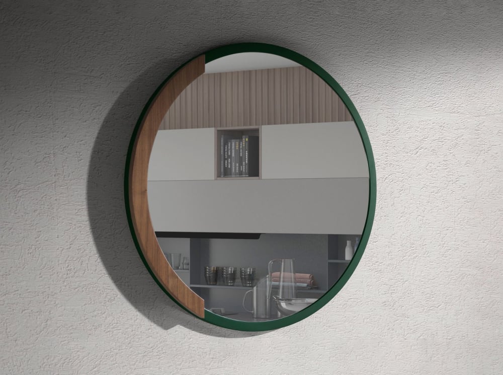 Miroir mural rond bois noir - Maisons du Monde