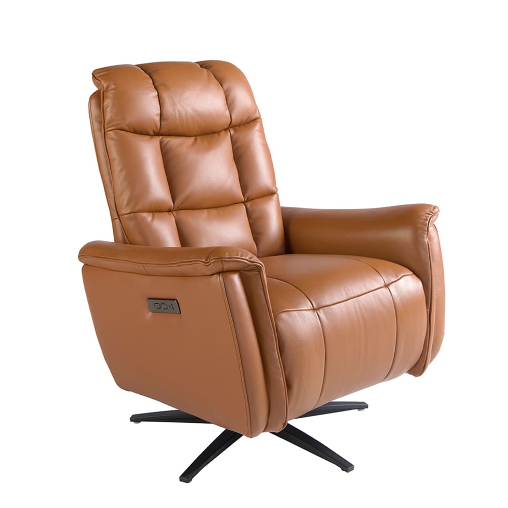 fauteuil pivotant en - cuir