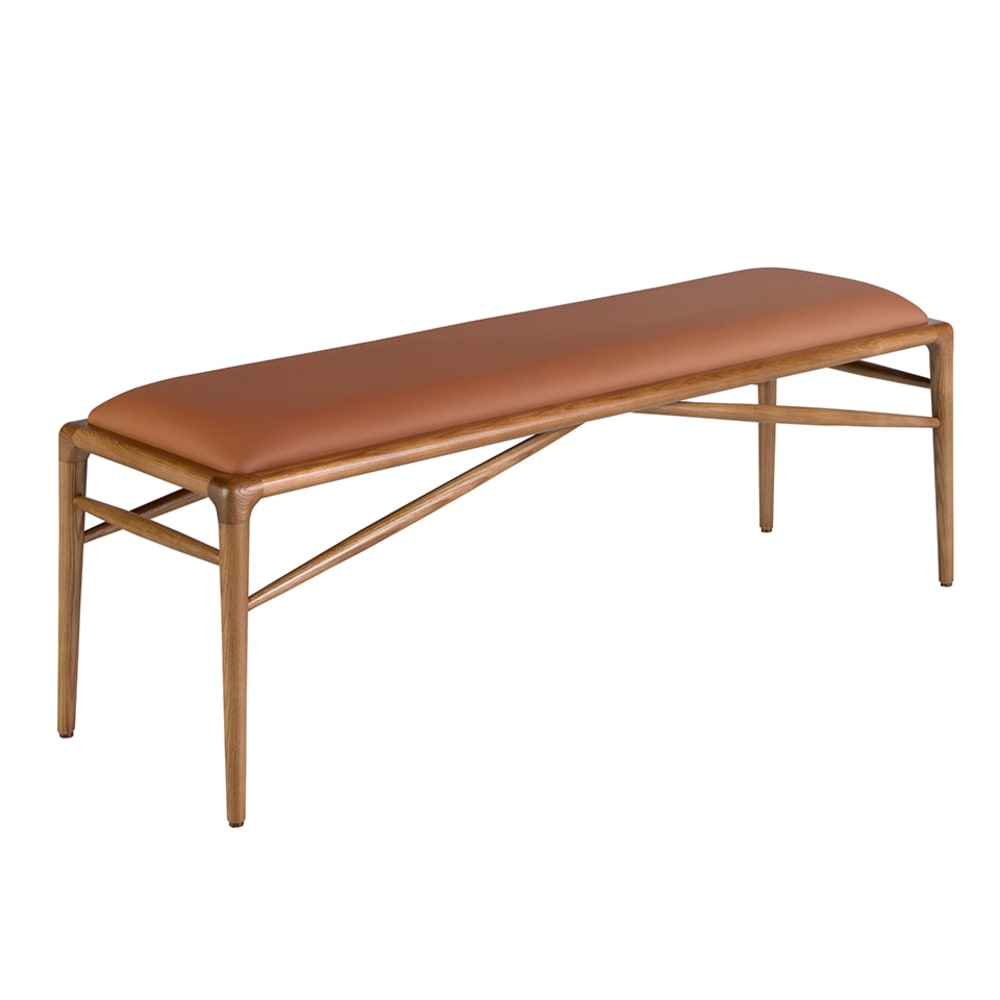 Angel Cerda Tabouret en simili cuir marron style contemporain Marron Pvc - Poly Chlorure De Vinyle - 40x43x130cm