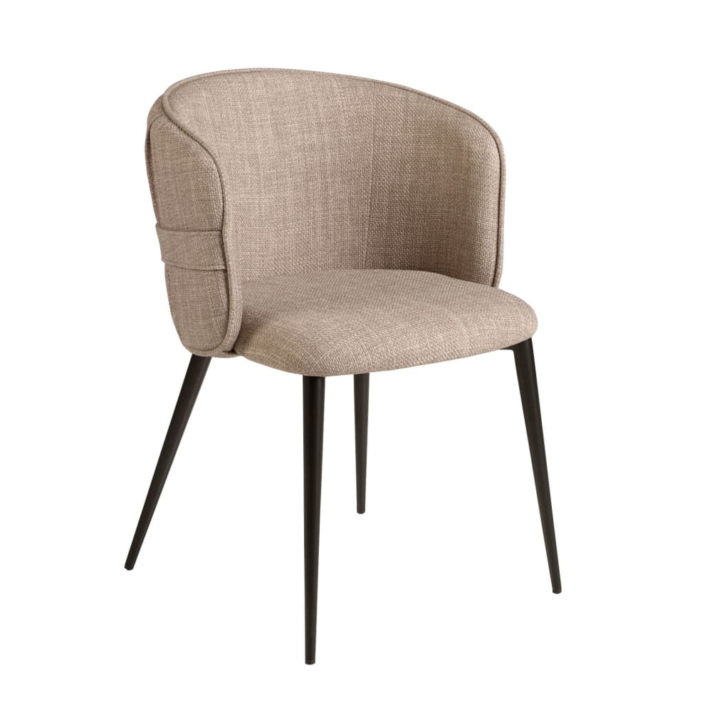 chaise en tissu marron