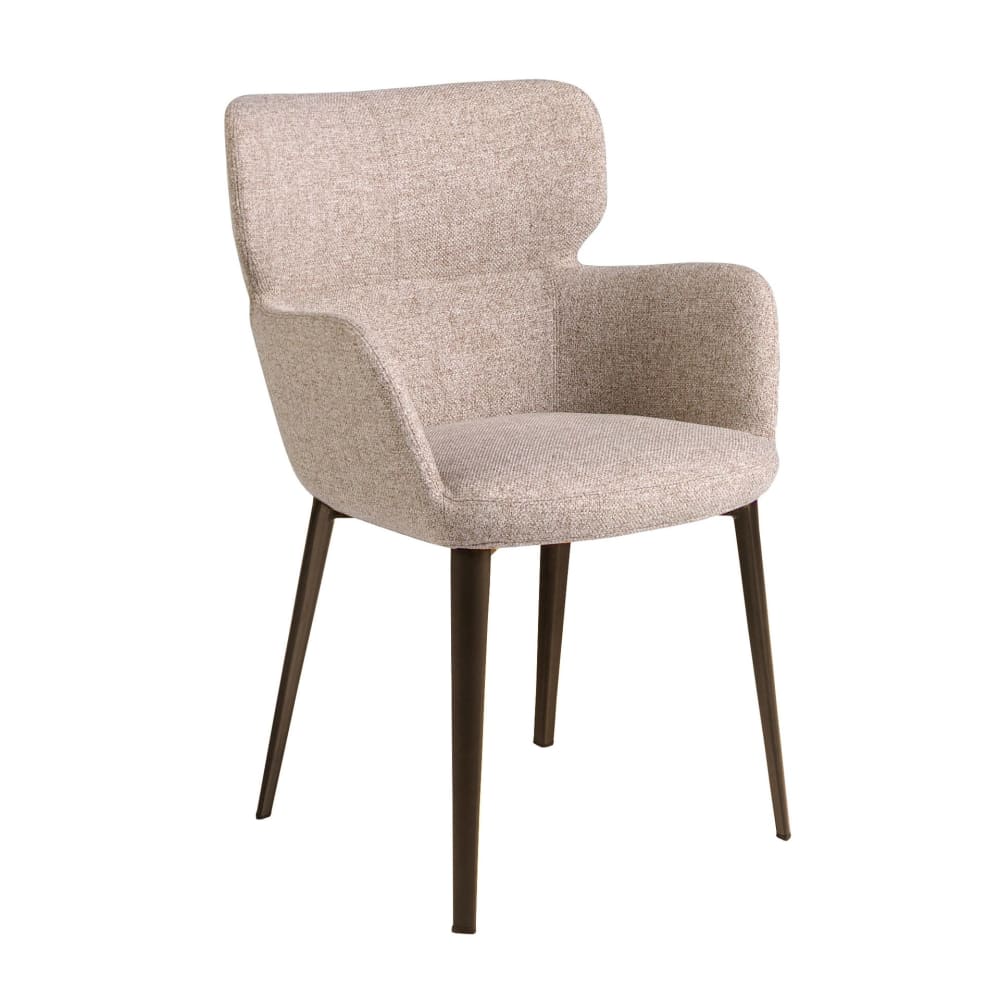 Chaise en tissu marbré marron