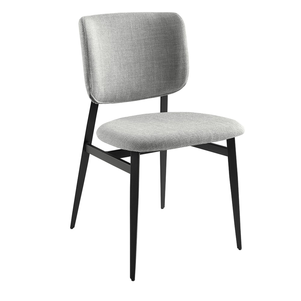 chaise en tissu gris
