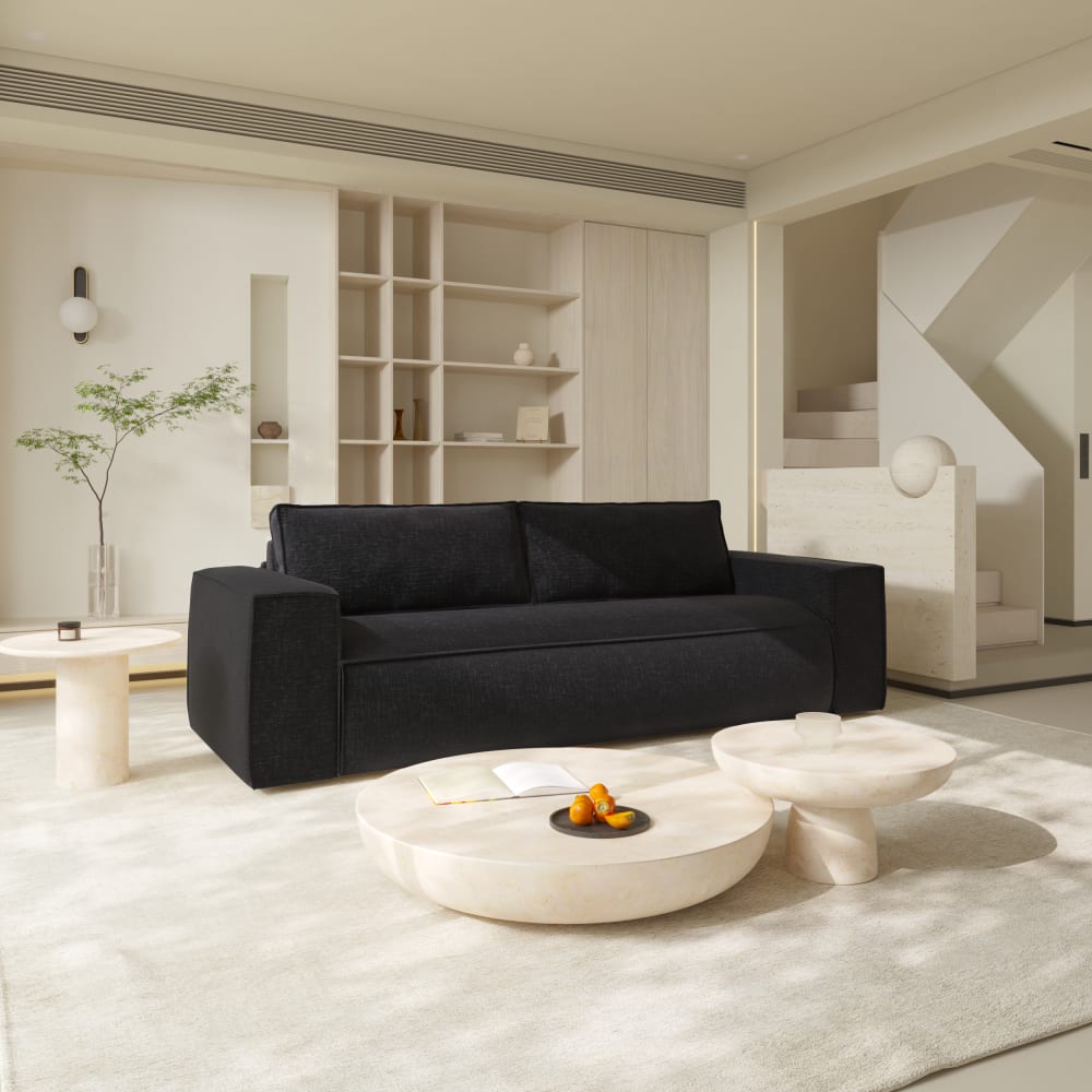 Canapé convertible express matelas 160cm 4places velours anthracite