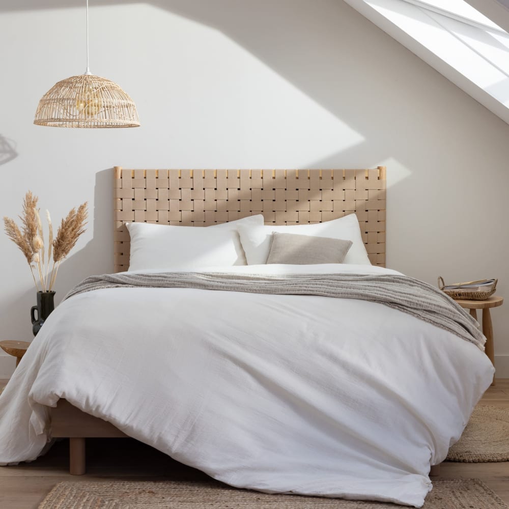 Tête de lit à lanières en bois 160 cm