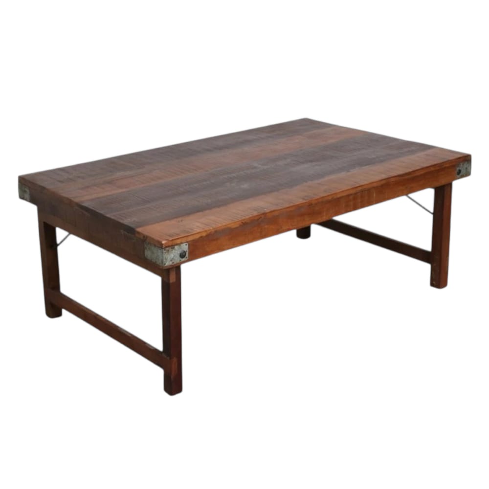 Mathi Design Vintage Couchtisch aus Holz style exotic Braun Holz