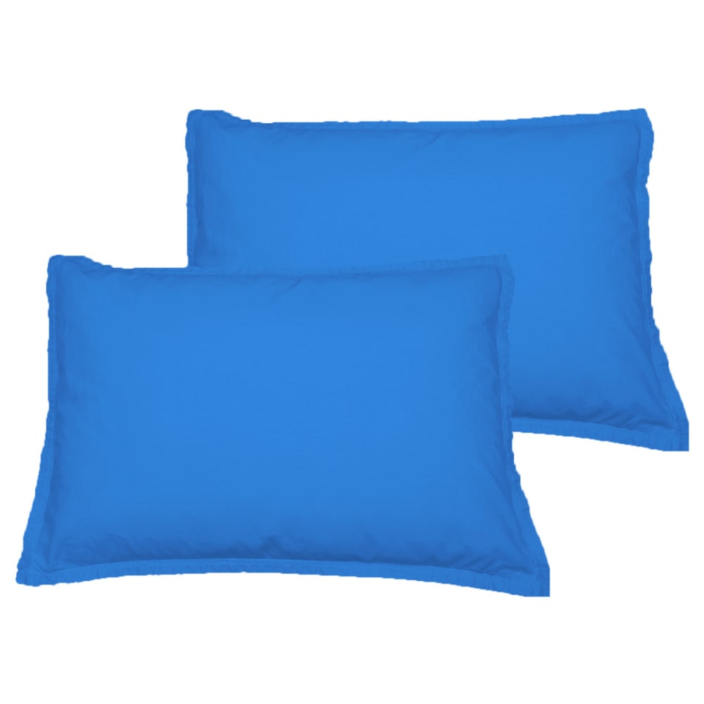 Sensei Maison Llot de 2 taies d'oreiller en coton océan 50x70 cm Bleu Certifié Oeko-Tex