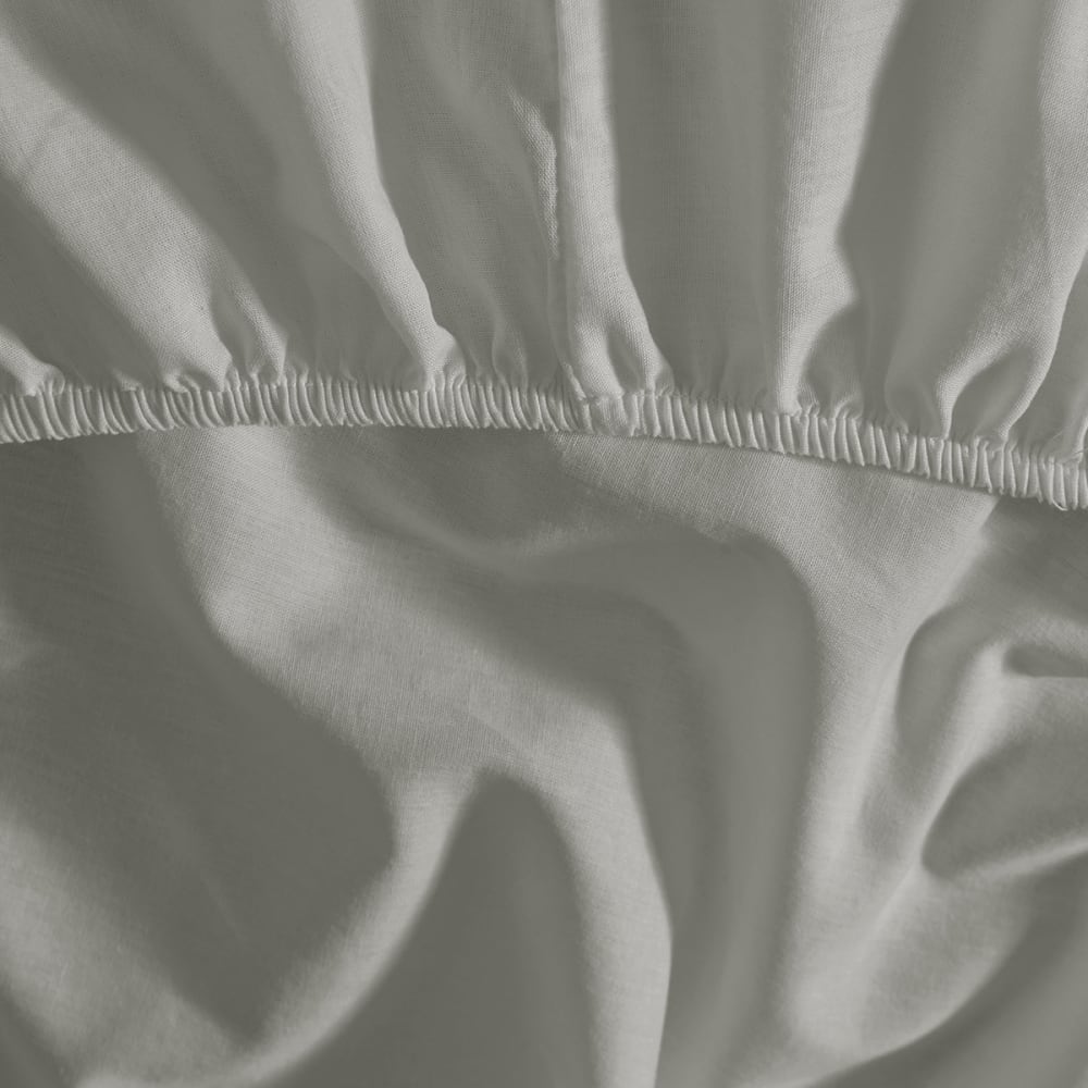 Drap housse en jersey coton bonnet 30 cm gris perle 80x200 cm - Maisons du Monde