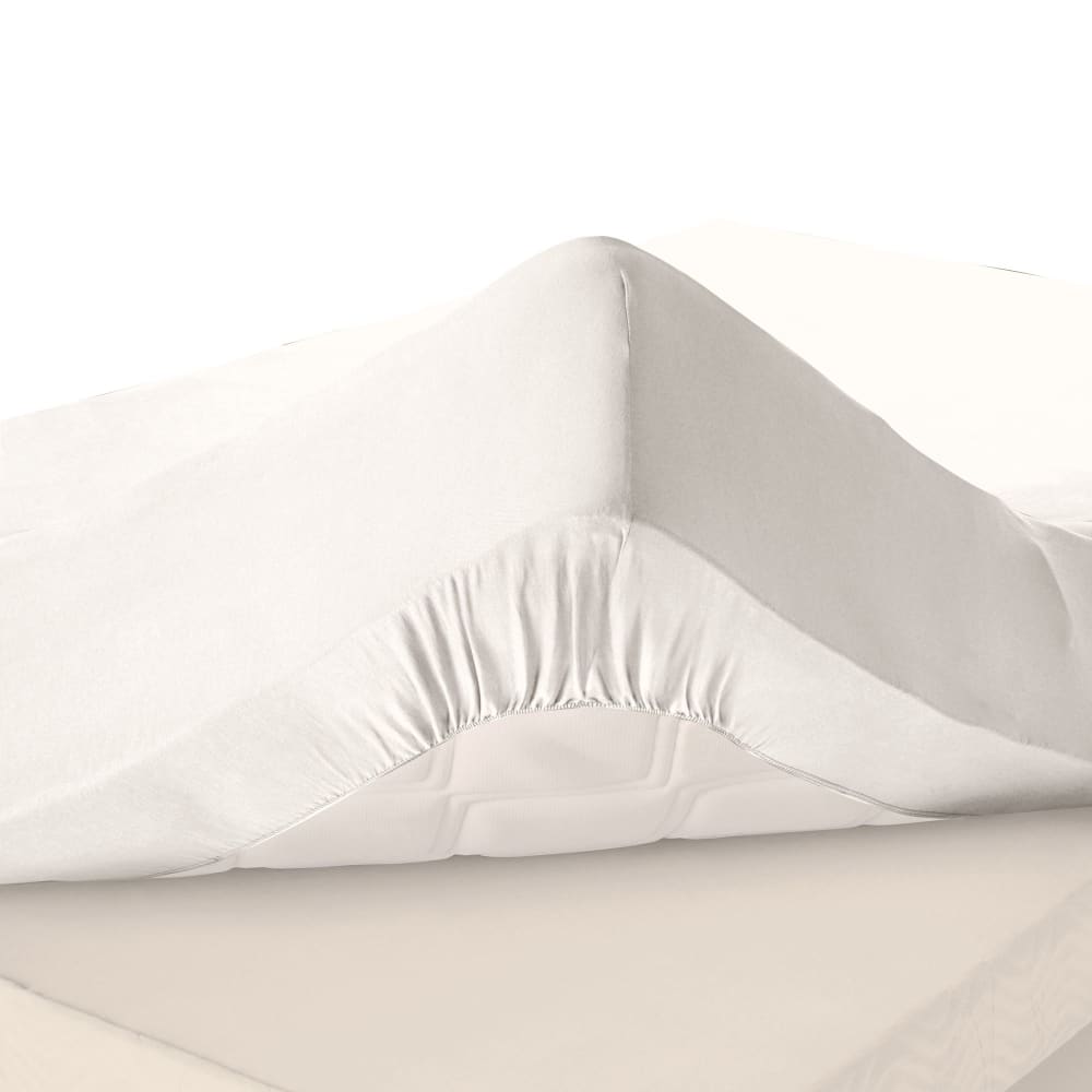 Drap-housse grand bonnet en coton blanc 160x200x30cm — vue 3