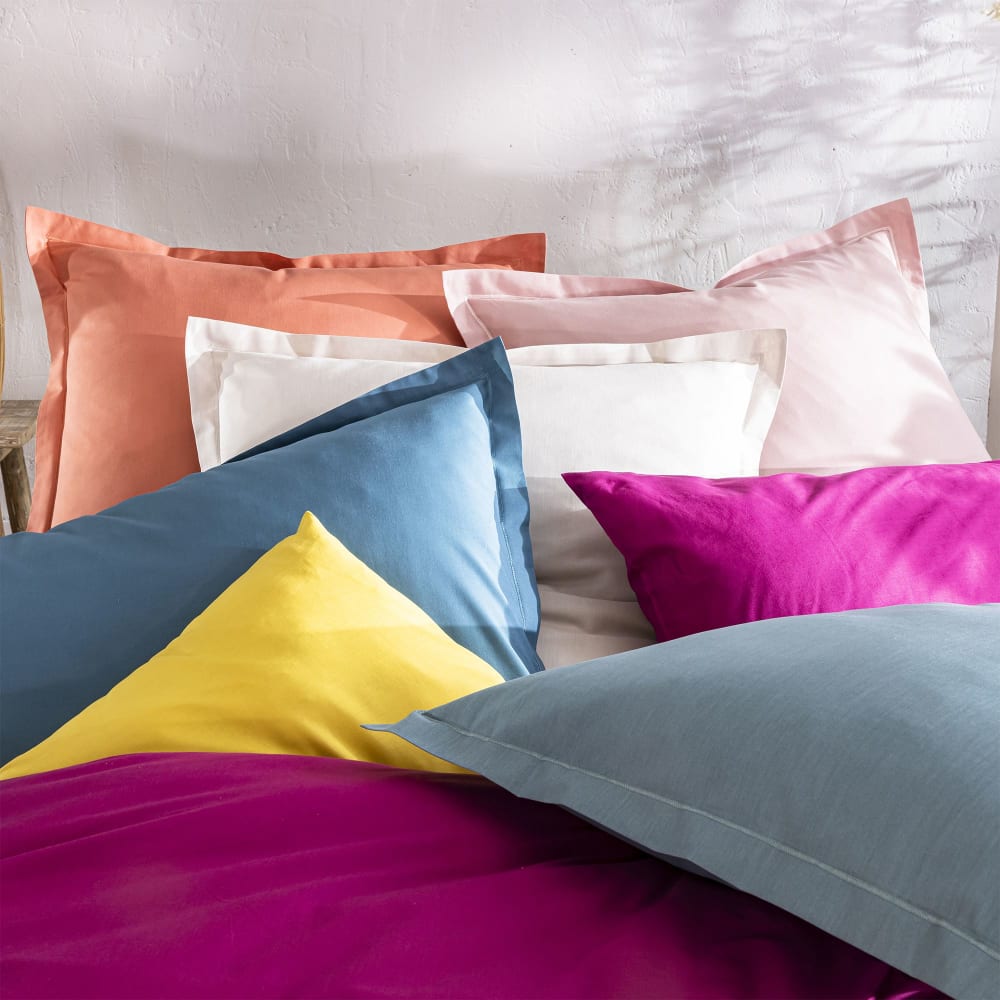 Housse de couette en coton orange poterie 140x200cm — vue 4