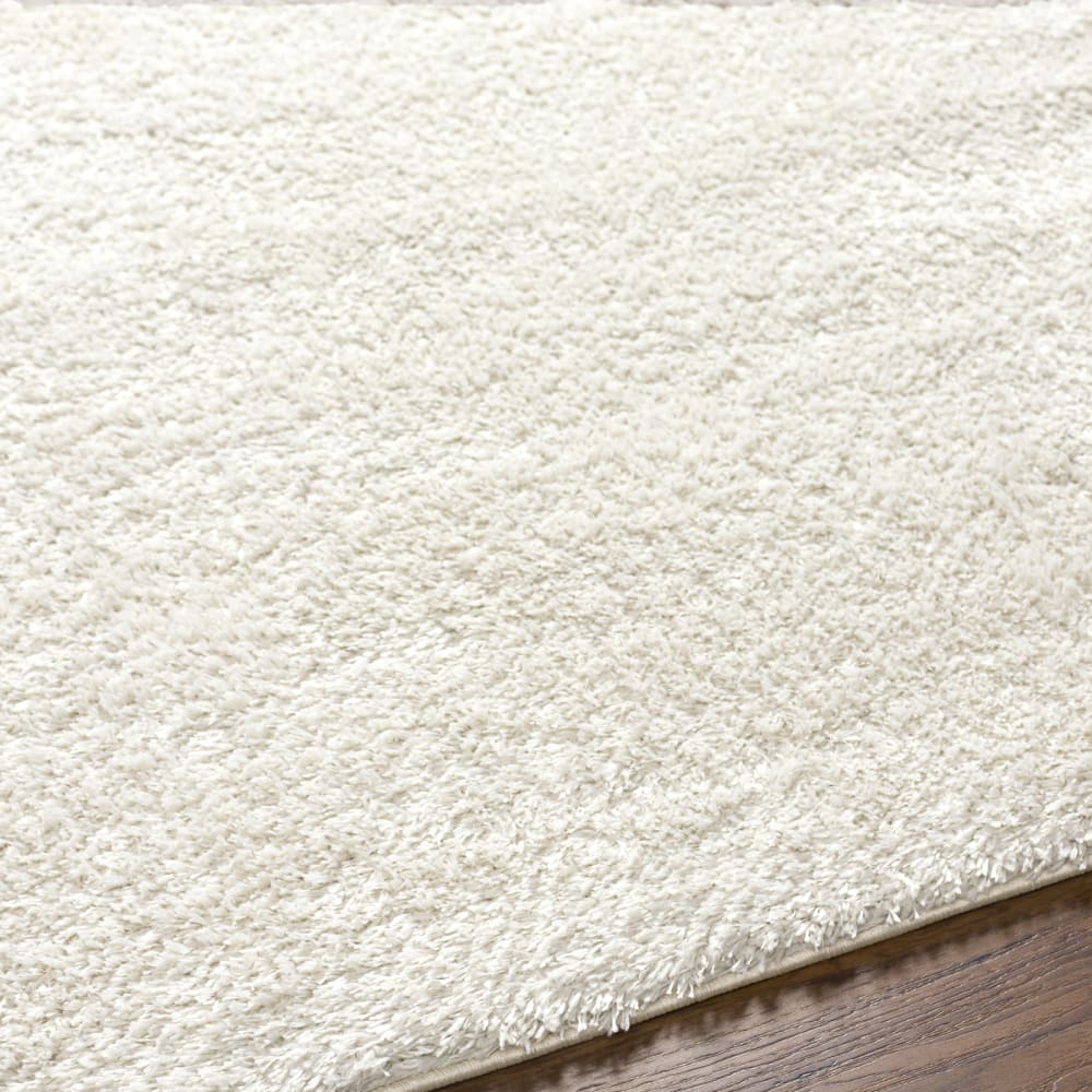 Tapis shaggy uni beige clair 200x275 — vue 4