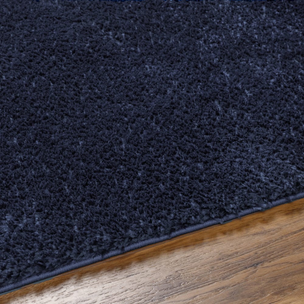 Tapis shaggy uni bleu foncé 200x275 — vue 4