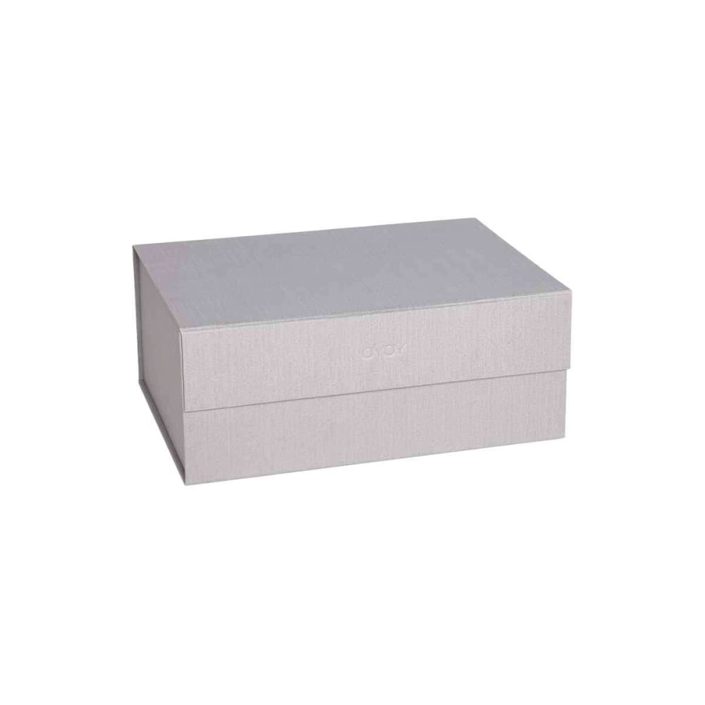 Boîte de rangement gris en carton H15x33x25cm Boîte de rangement gris en carton H15x33x25cm