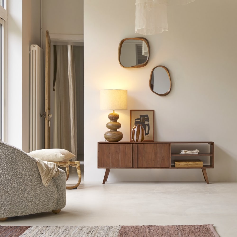 mueble para tv de acacia de 150 cm