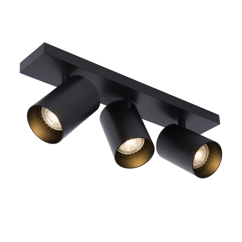 Spot pour plafond en métal, noir, 3 projecteurs, 12 cm — vue 3