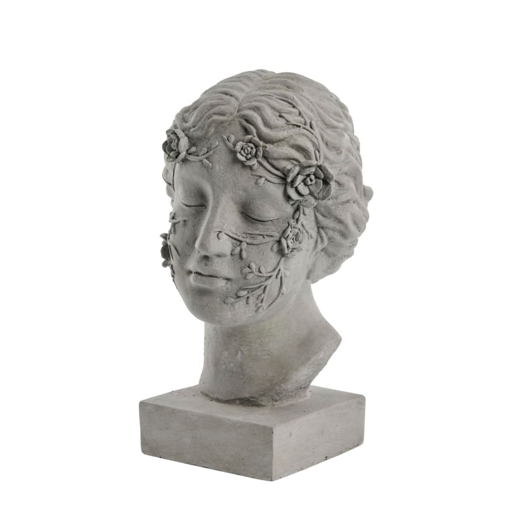 Statue visage en polyrésine gris H31 - Maisons du Monde