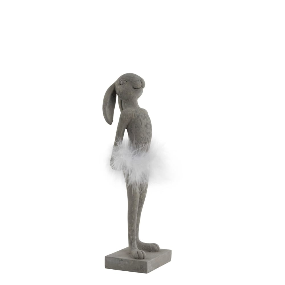 Statuette Lapin en polyrésine gris H27 - Maisons du Monde