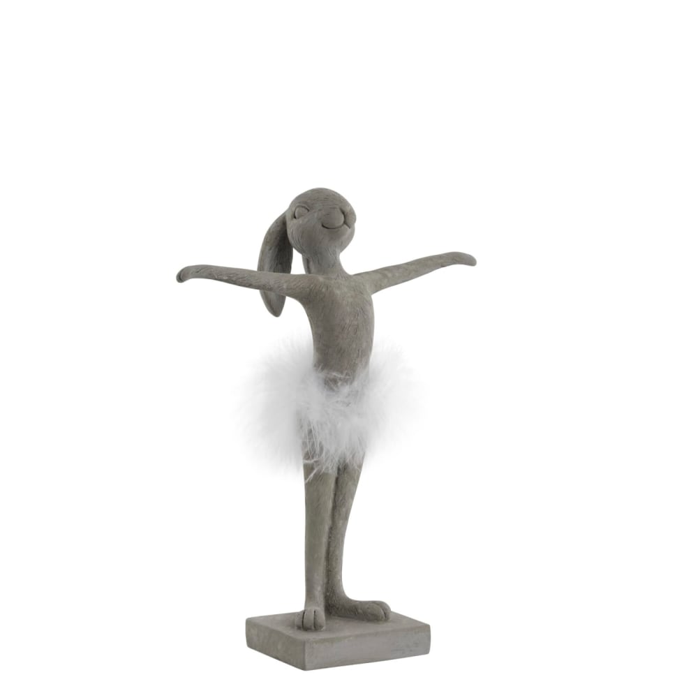 Statuette Lapin en polyrésine gris H27 - Maisons du Monde