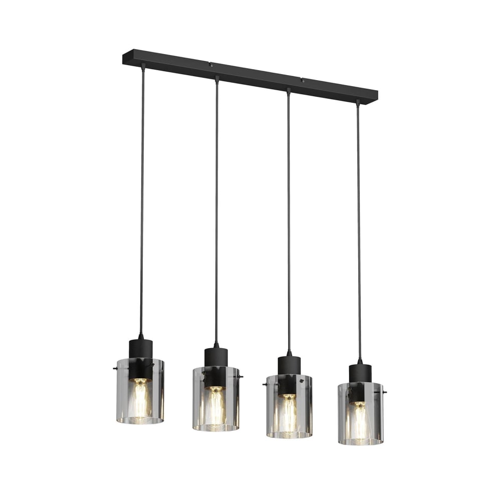 Lindby Pendelleuchte, schwarz style modern - Glas