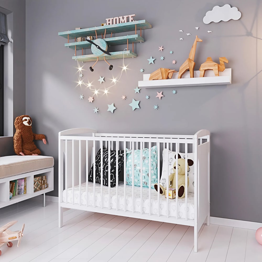 Lit bébé évolutif margot blanc 60x 120 cm - Maisons du Monde