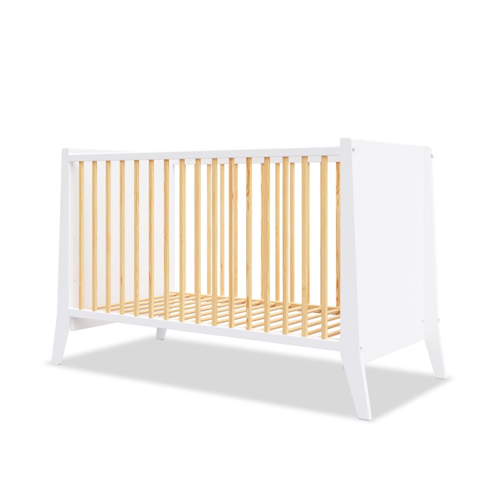 Lit bébé évolutif timeo bois et blanc 60x120cm Lit bébé évolutif timeo bois et blanc 60x120cm